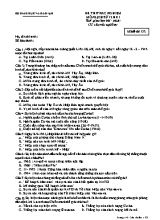 Đề kiểm tra học kì I môn Lịch sử lớp 12 - Mã đề 132